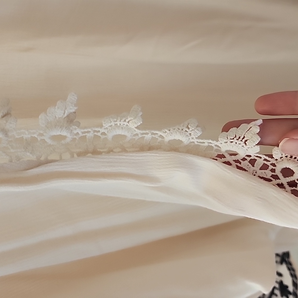 Cream and Black Boho Wrap - Picture 6 of 7